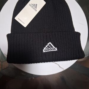 Adidas Black Ribbed Beanie